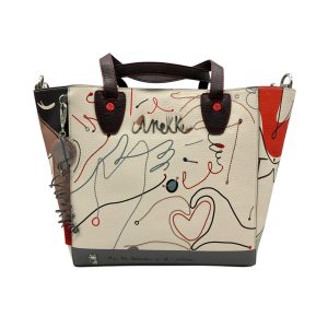 Anekke - Borsa con pochette in pelle vegana di poliestere multicolore 40761-226