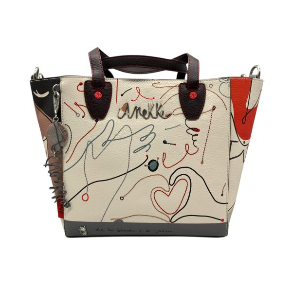 Anekke - Borsa con pochette in pelle vegana di poliestere multicolore 40761-226