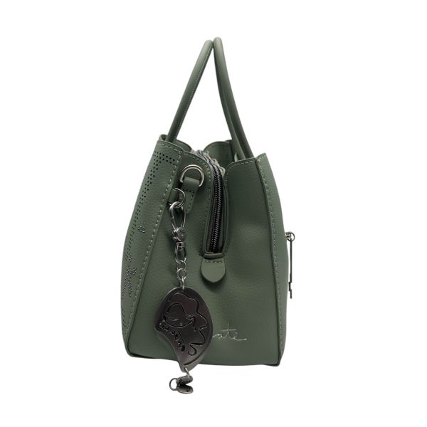 Anekke - Borsetta portata a mano e tracolla in pelle vegana verde acqua 40741-388 - immagine 3