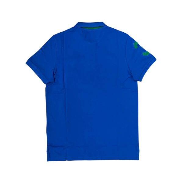 U.S. Polo Assn. - Polo a manica corta Kory in cotone blu logo ricamato verde - immagine 3
