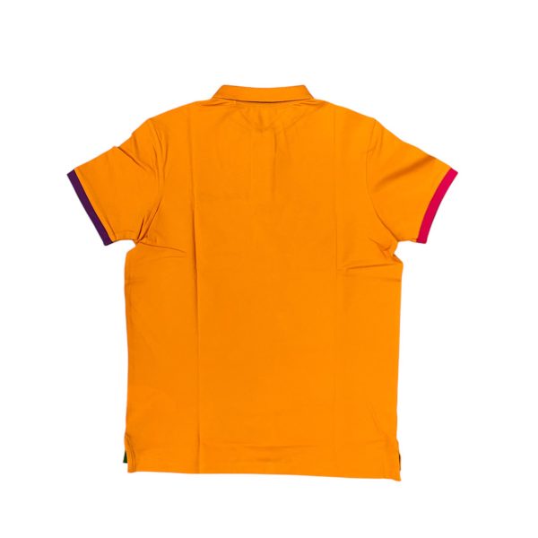 U.S. Polo Assn. - Polo a manica corta Kory in cotone arancione logo ricamato verde - immagine 3
