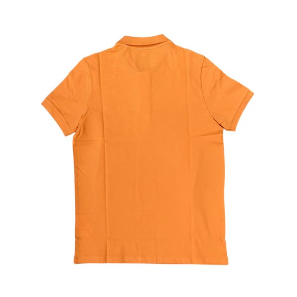 U.S. Polo Assn. - Polo a manica corta Card in cotone arancione logo ricamato viola - immagine 3