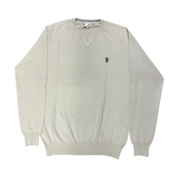 U.S. Polo Assn. - Maglia in filo di cotone beige LIN 53568 EH3 - immagine 2