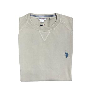 U.S. Polo Assn. - Maglia in filo di cotone beige LIN 53568 EH3
