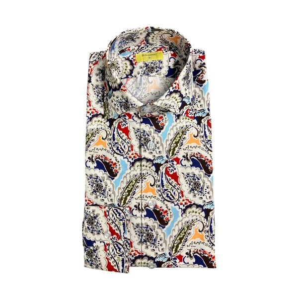 Bulgarini - Camicia in cotone multicolore Slim Ban New 24 Col. 11