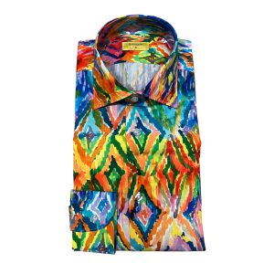 Bulgarini - Camicia in cotone multicolore Slim Ban New 24 Col. 17