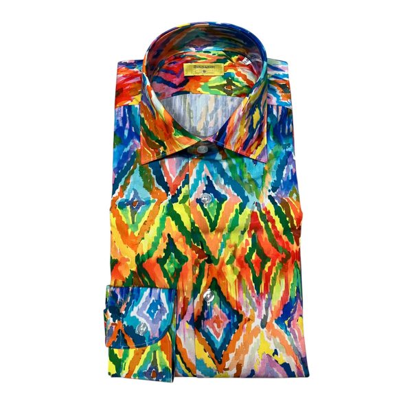 Bulgarini - Camicia in cotone multicolore Slim Ban New 24 Col. 17