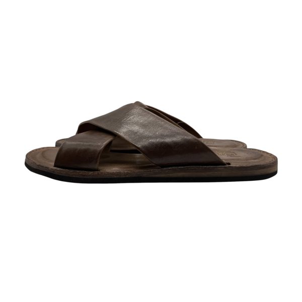 Brecos - EU/42 - Sandali piatti in pelle morbido marrone Capri 11937 - immagine 4