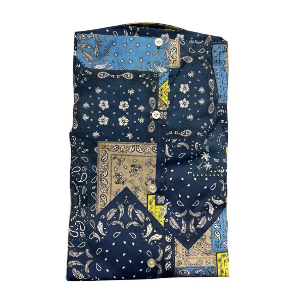 Manuel Ritz - Camicia in cotone elasticizzato multicolore 3632E602L - immagine 2