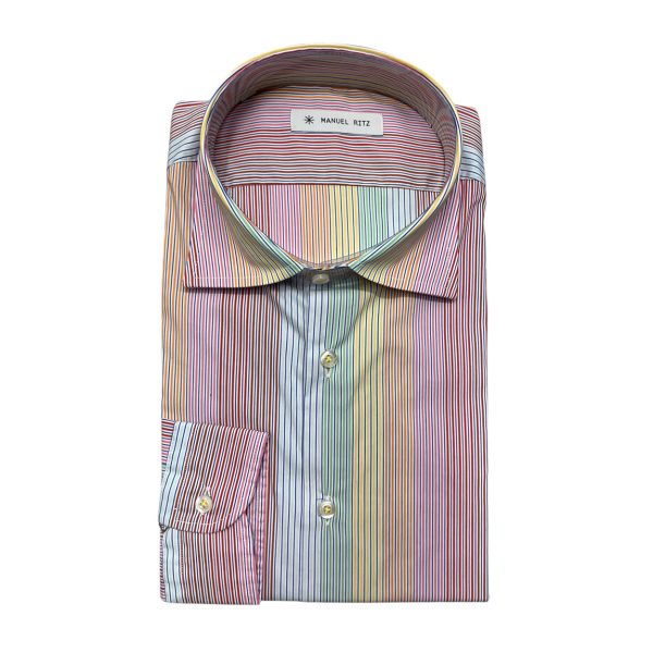 Manuel Ritz - Camicia a righe multicolore 3632E602