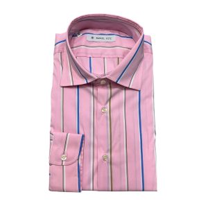 Manuel Ritz - Camicia rosa a righe multicolore 3632E602