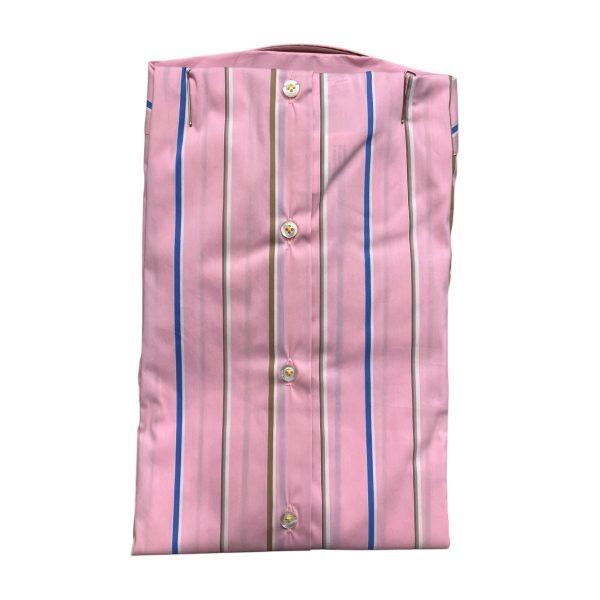 Manuel Ritz - Camicia rosa a righe multicolore 3632E602 - immagine 2
