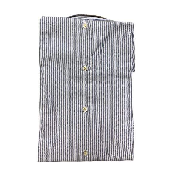 Manuel Ritz - Camicia in cotone a righe bianco blu 3632E602L - immagine 2
