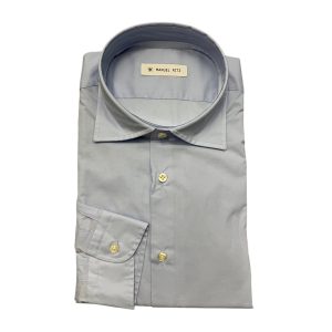 Manuel Ritz - Camicia in cotone elasticizzato celeste 3632E602L