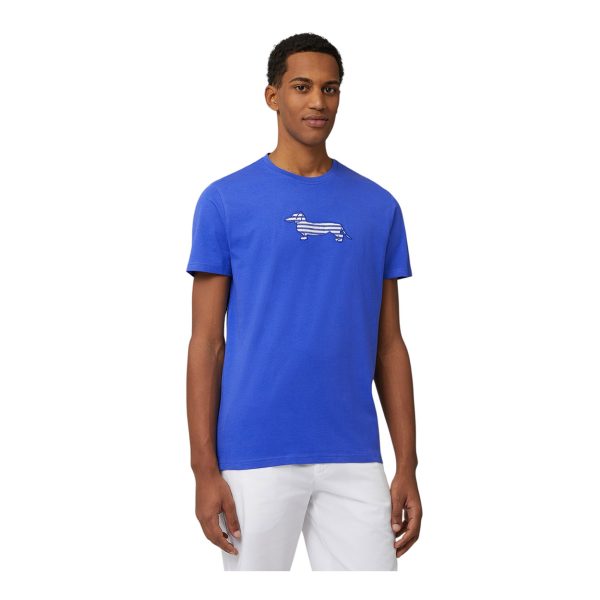 Harmont & Blaine - T-shirt Sorbetto blu con bassotto IRN003 - immagine 2
