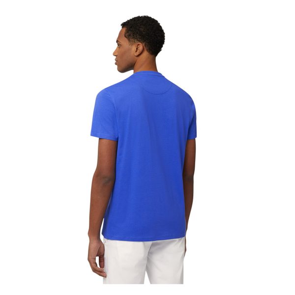 Harmont & Blaine - T-shirt Sorbetto blu con bassotto IRN003 - immagine 3