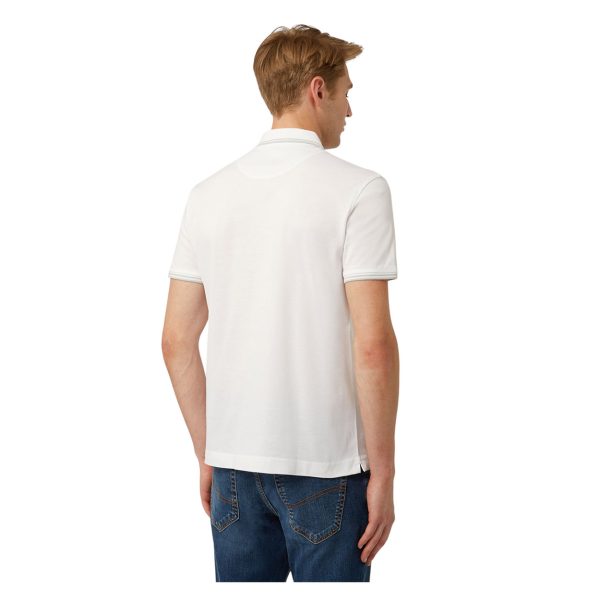 Harmont & Blaine - Polo Essentials in cotone bianco ottico Narrow fit LN1010 - immagine 2
