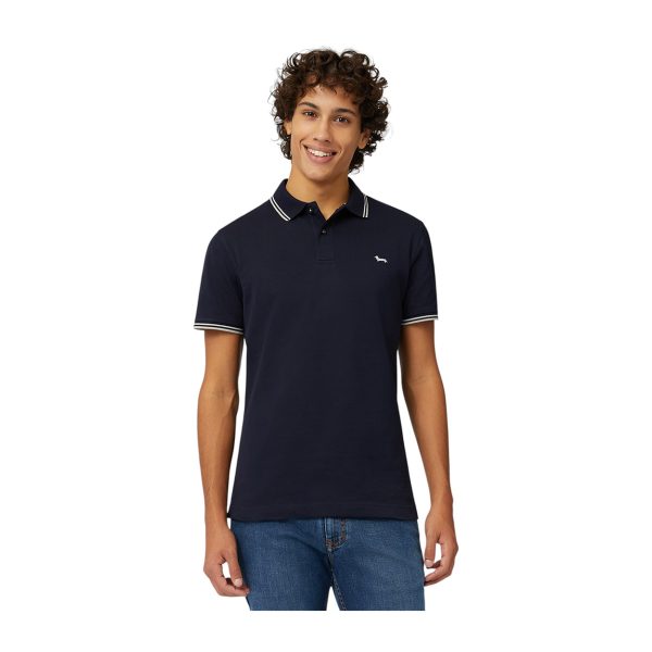 Harmont & Blaine - Polo Essentials in cotone blu scuro Narrow fit LN1010