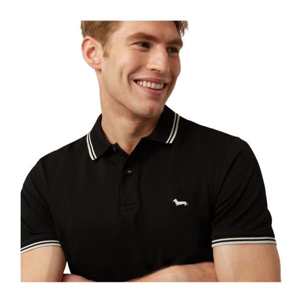 Harmont & Blaine - Polo Essentials in cotone nero Narrow fit LN1010 - immagine 3