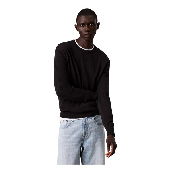 Calvin Klein - Maglione in lana quattro stagioni K10K109474 BEH nero - immagine 3