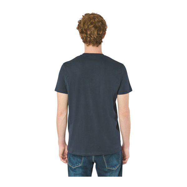 U.S. Polo Assn. - T-shirt con ricami frontali in cotone blu scuro 67950 - immagine 3