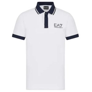 Emporio Armani - 3XL - Polo EA7 3RPF17 PJ03Z tennis club cotone bianco blu