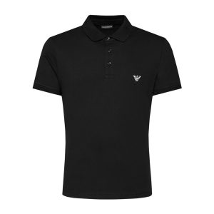 Emporio Armani - L - Polo in cotone nero 4R461