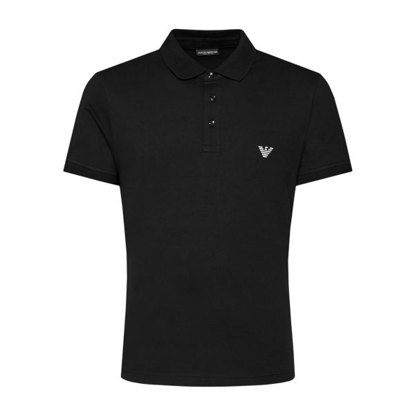 Emporio Armani - L - Polo in cotone nero 4R461