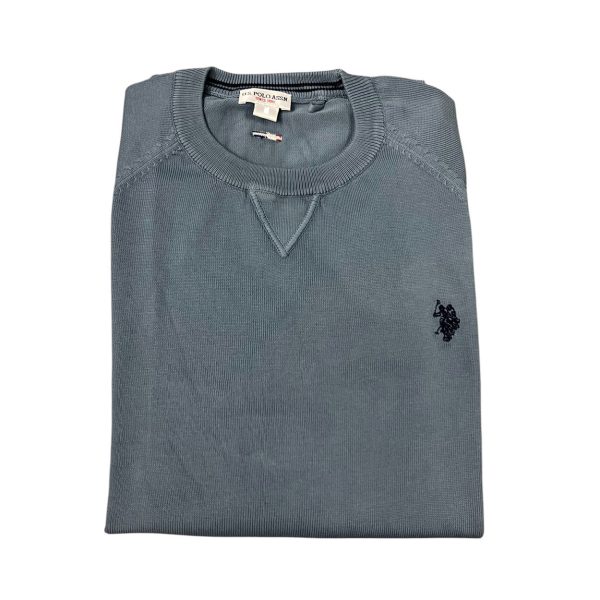 U.S. Polo Assn. - Maglia in filo di cotone grigio LIN 53568 EH3