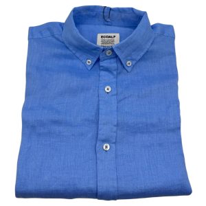 Ecoalf - Camicia in lino french blue modello Malibu - S