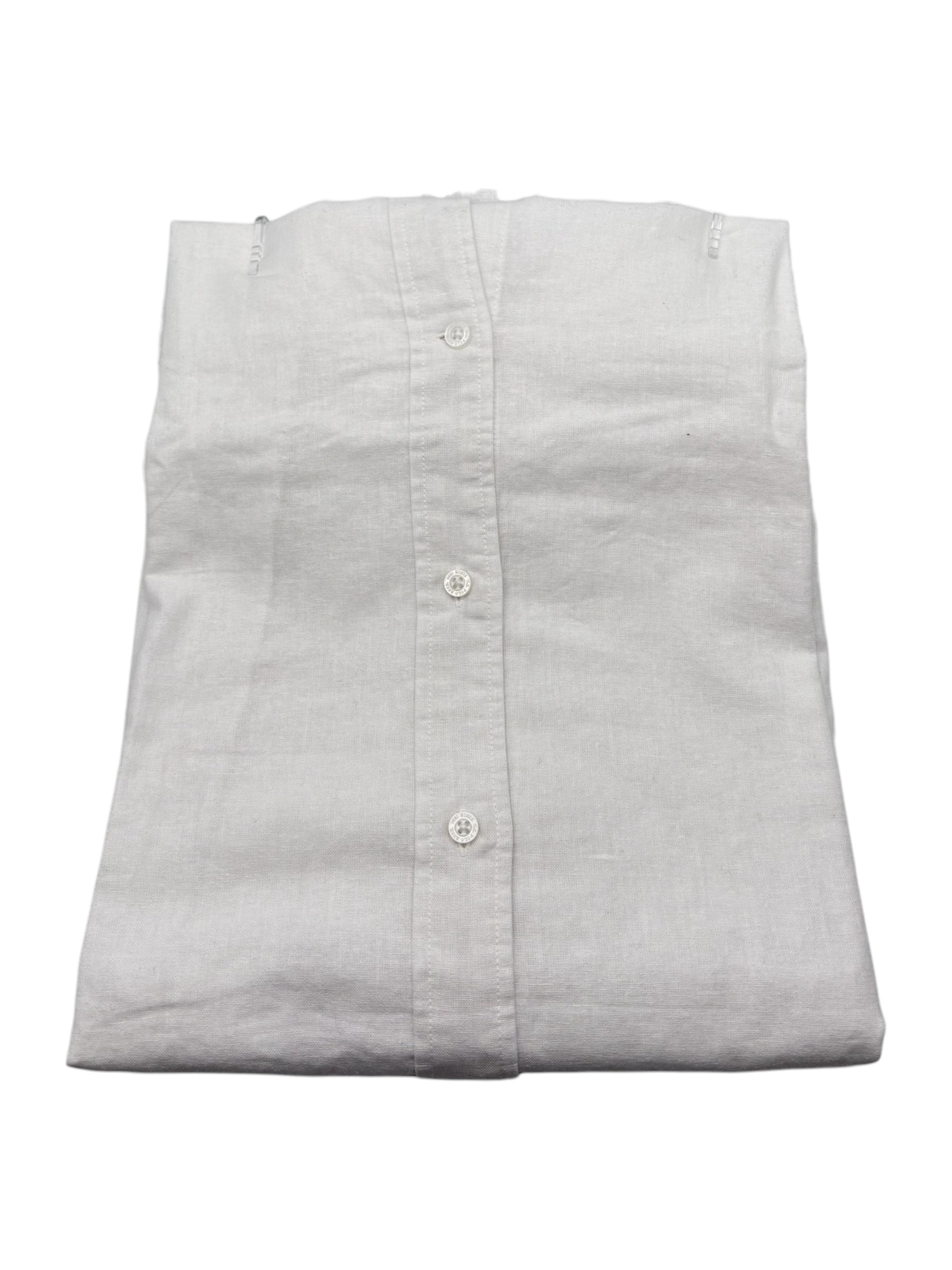 U.S. Polo Assn. - Camicia in lino bianco ottico a maniche corte - immagine 2