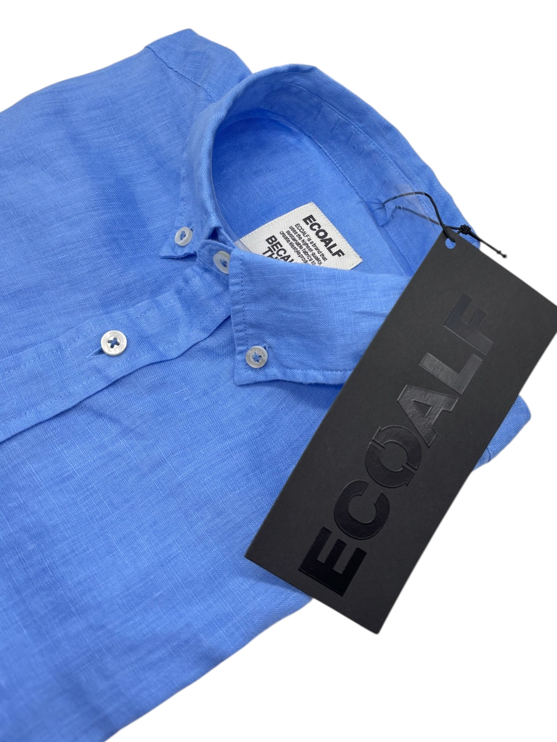 Ecoalf - Camicia in lino french blue modello Malibu - S - immagine 3