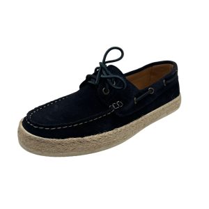 Invidia - Scarpe modello Barca in vitello scamosciato fondo gomma e corda