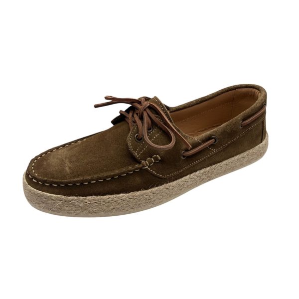 Invidia - Scarpe modello Barca in vitello scamosciato fondo gomma e corda
