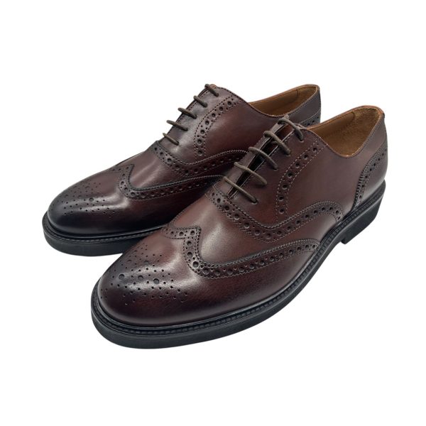 Franco Fedele - EU/44 - Scarpe stringate in pelle marrone - immagine 2