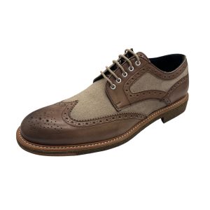 Raphael - EU/42 - Scarpe stringate in pelle e tela écru