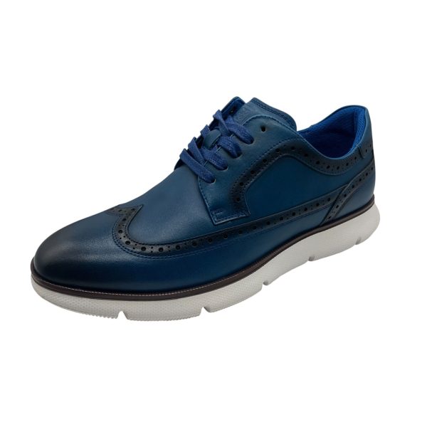 Zenobi - Scarpe derby ultra leggere in pelle blu sfumato