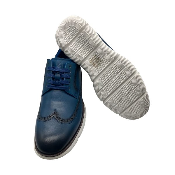 Zenobi - Scarpe derby ultra leggere in pelle blu sfumato - immagine 4