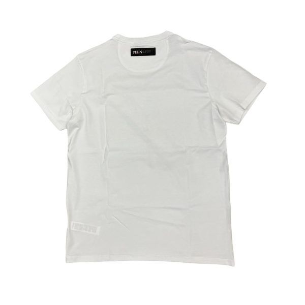 Plein Sport - S - T-shirt in cotone bianco con stampa nero - immagine 2