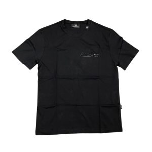 Plein Sport - S - T-shirt in cotone nero con stampa tinta su tinta
