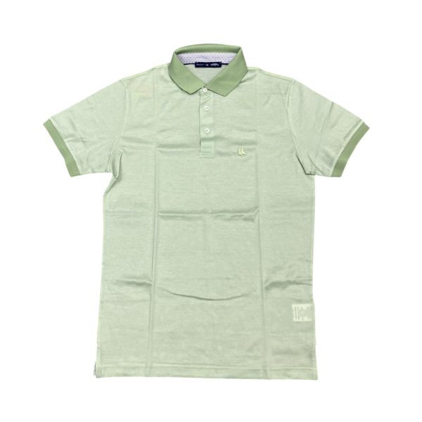 Vela Blu - Polo filo di Scozia colore verde acqua gambo