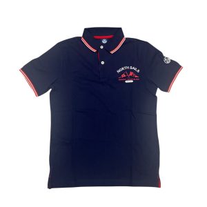 North Sails - Polo in cotone blu S/S W/Graphic