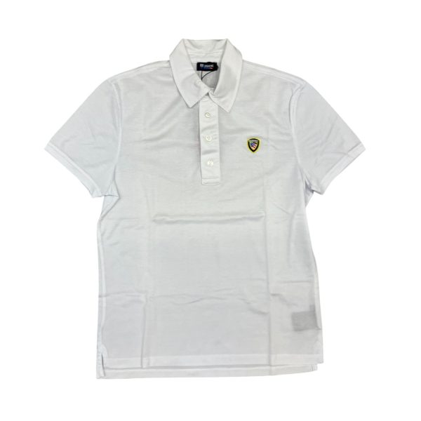 Blauer - S - Polo in cotone bianco ottico 15SBLUT02326