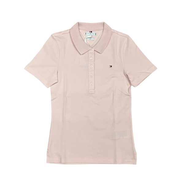 Tommy Hilfiger - Polo slim pique cotone Whimsy pink
