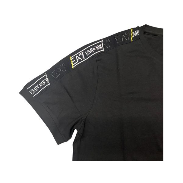Emporio Armani - XL - T-shirt in cotone nero stampa spalla PJ02Z - immagine 3