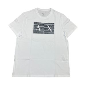 Armani Exchange - T-shirt in cotone bianco ottico con stampa Z8H4Z