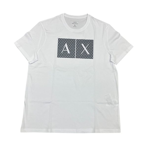 Armani Exchange - T-shirt in cotone bianco ottico con stampa Z8H4Z