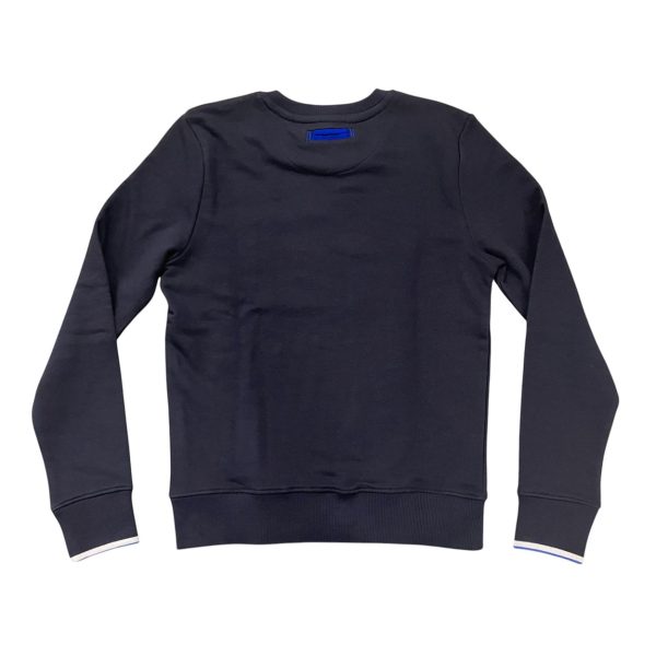 Blauer - S - Felpa girocollo in cotone elasticizzato blu scuro 19ABLUF03055 - immagine 2