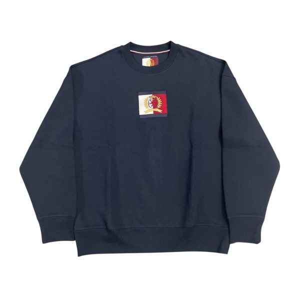 Tommy Hilfiger - XL - Felpa girocollo in cotone organico blu scuro