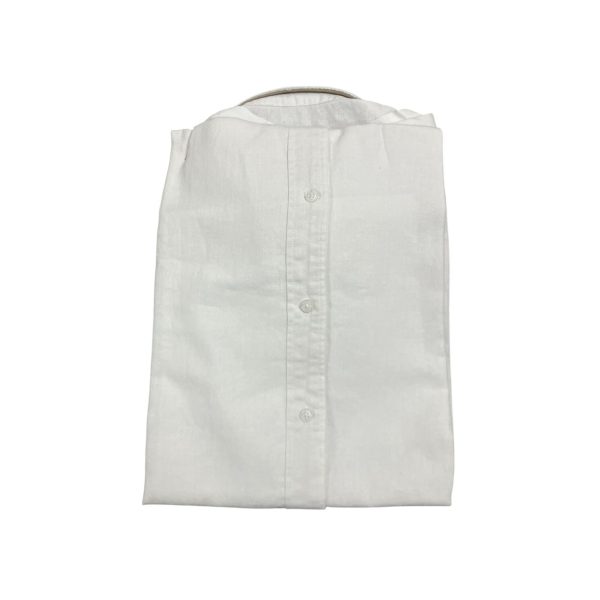 U.S. Polo Assn. - Camicia in lino bianco ottico GROS 53592 CHLD - immagine 2
